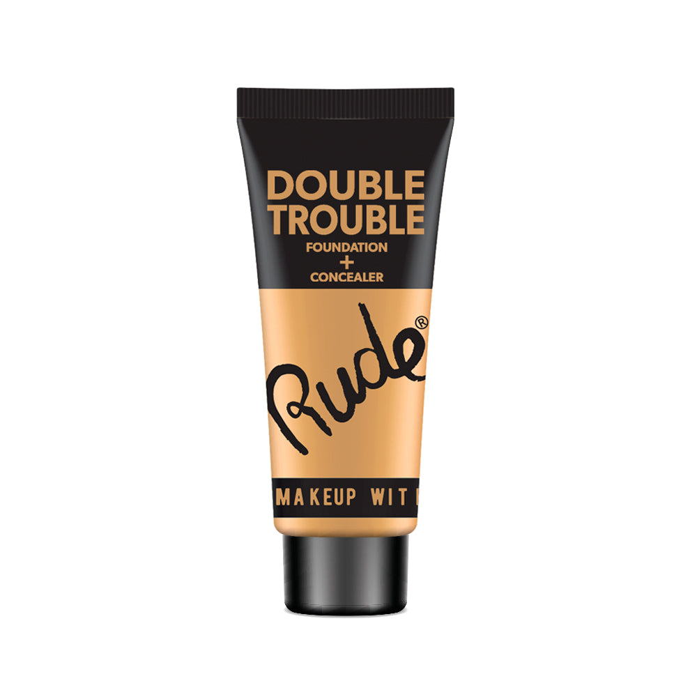 Rude Cosmetics-Base Double Trouble Foundation+Concealer – LA'MAQUILLADORA